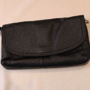 Vinetage Coach Textured Black Leather Bag